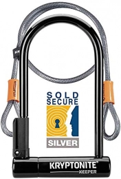 Kryptonite Locks Accessories Kryptonite Keeper 12 Standard Bike U Lock with 4' Flex Cable - Sold Secure Silver