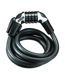 Kryptonite Accessories Kryptonite Kryptoflex 1218 Resettable Combo Cable with Flex Frame C Bracket - Black, 12 mm x 180 cm