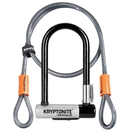 Kryptonite Locks Accessories Kryptonite Kryptolok Mini 7 Bike U Lock with Flex Cable & Flexframe Bracket