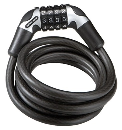 Kryptonite Accessories Kryptonite LK4152 Kryptoflex 1018 Resettable Combo Cable-Black, 10 mm x 180 cm