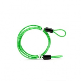 Kunyun Bike Lock Kunyun Cable Steel Wire Rope 50cm 100cm For Outdoor Sports Bike Lock Bicycle Cycling Scooter Moto U-Lock Guard Luggage Safety (Color : Green 1m)