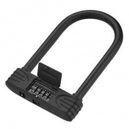 LAIABOR Accessories LAIABOR Bike U Lock with Bracket, Heavy Duty U Lock Security Anti-Theft PVC Coated Hardened Steel Bike Lock for Bicycle Motorcycle Scooter Sports Equipment, Black