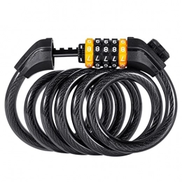 LENSHAO Accessories LENSHAO Portable Anti Theft Bike Lock Bike Locks Cable Lock, Set Your Own Combination 5 Ft. Long, Passwo
