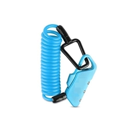 liuchenmaoyi Bike Lock liuchenmaoyi Mini Bicycle Lock 1200mm Folding Backpack Bicycle Wire Cable Lock 3 Bit Combination Anti-theft Bicycle Bicycle Lock For Home Office Room (Color : Blue)