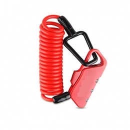 liuchenmaoyi Accessories liuchenmaoyi Mini Bicycle Lock 1200mm Folding Backpack Bicycle Wire Cable Lock 3 Bit Combination Anti-theft Bicycle Bicycle Lock For Home Office Room (Color : Red)