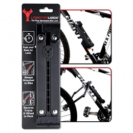 LOBSTERLOCK Accessories Lobster Lock Folding Bike Lock with Key | Hardened Steel Bike Locks Heavy Duty Anti Theft | Permanently Mounted Bicycle Locks