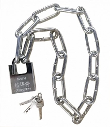 Lock and Chain,Bicycle Chain Lock, Chain Length 800mm with Anti-Shear Lock, Suitable for Chain Safety Locks Such as Bicycles, mopeds, Scooters, Motorcycles and Glass Doors (M8)