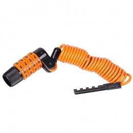 SSSSY Bike Lock Lock Bicycle Lock Fixed Cable Chain Password Lock Portable Universal Spring Anti Theft 4 Digit Alloy 1200mm Mini Durable Combination Bicycle bike (Color : Orange)