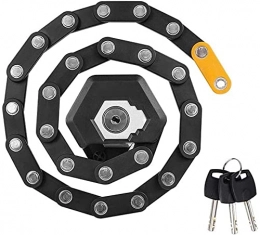 LOJALS Accessories LOJALS Bicycle Lock Chain 26-section Folding Lock, Zinc Alloy, Anti-theft Lock, Suitable for Mountain Bikes, Electric Cars, Motorcycles, with 3 Keys