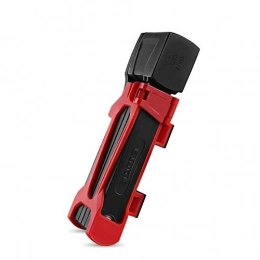 LQLQL Accessories LQLQL Strong Folding Lock For Bike Electric Bicycle Motorcycle MTB Mountain Road Bike Lock Heavy Duty Anti-theft Blocks chains and car locks, Red