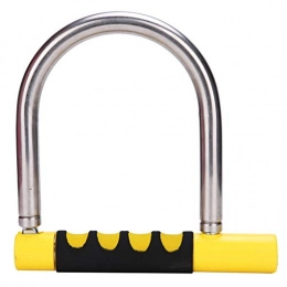LQW HOME Bike Lock LQW HOME Bicycle U-Lock Magnetic Card Password Lock Anti-theft Lock Anti-hydraulic Lock U-lock Lock (Color : Yellow)