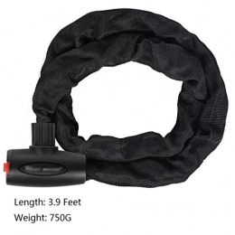 LQW HOME Bike Lock LQW HOME Chain Locks Chain Lock Anti-theft Portable Safety Metal Anti-theft Outdoor Security Reinforcement durable Chain Locks (Color : Black, Size : 3.9 feet)