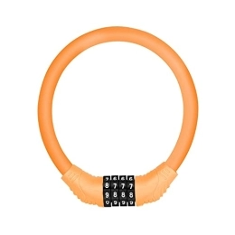 LYPOCS Bike Lock LYPOCS Cycle Locks For Bicycle Bicycle Lock 4 Digit Password Lock Anti-theft Portable Security Steel Chain Motorcycle Password Bike Lock Cable (Color : Orange)