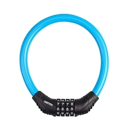 LYPOCS Accessories LYPOCS Cycle Locks For Bicycle Bike 4 Digit Password Lock Anti-theft Portable Security Steel Chain Motorcycle Password Bike Lock Cable (Color : Blue)