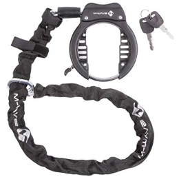 M-Wave Bike Lock M-Wave Unisex - Adult Ring Chain XL Frame Lock with Chain, Black