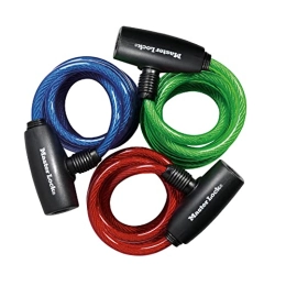 Master Lock Bike Lock Master Lock 8127TRI Bike Lock Cables with Key, 3 Pack Keyed-Alike