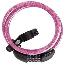 Master Lock Bike Lock Master Lock 8161DPNK Breast Cancer Research Foundation Combination Cable Bike Lock, 6 Feet x 3 / 8 Inch, Pink