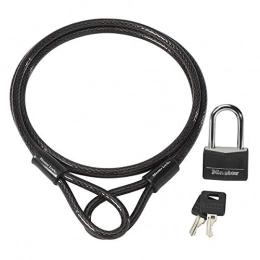 Master Lock Bike Lock Master Lock 8270EURDAT Double Loop Steel Cable with Key Padlock, CM