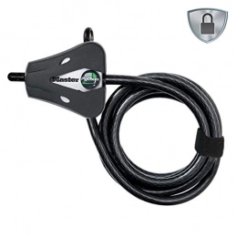 Master Lock Accessories Master Lock 8418EURD Python Adjustable Steel Cable Lock, Black, 8 mm