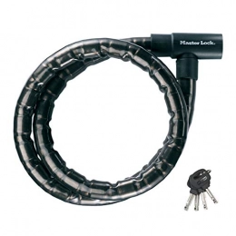 Master Lock Accessories Master Lock Motorbike Cable Lock [Key] [1.2 m Cable - Armoured Steel] [Outdoor] 8115EURDPS - Ideal for Motorbikes and Bicycles
