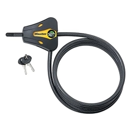 Master Lock Bike Lock Master Lock, Python Adjustable Keyed Cable Lock, 6 ft. Long, Yellow & Black, 8419DPF, Black and Yellow, 6' x 5 / 16" Diameter