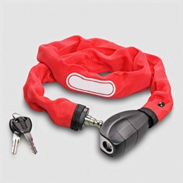 MDZZ Accessories Mdzz Bike Cable Lock, Bicycle Lock Chain Motorcycle Electric Anti-theft Mountain Bike Road Bike Bicycle Chain Lock (Color : Red)