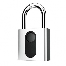 MDZZ Accessories Mdzz Waterproof Padlock Fingerprint Lock Smart Electronic Lock Small Lock Home Padlock Cabinet Lock Student Dormitory Anti-theft Lock (Color : Medium)