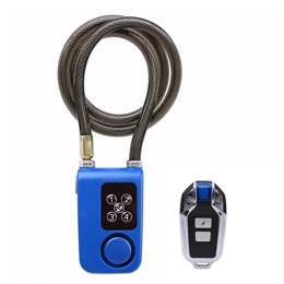 Mengshen Accessories Mengshen Bike Alarm Lock, Wireless Anti-theft Burglar for Bicycle Motorcycle Door Fence Gate Scooter Baby Stroller with 31 Inch Cable Length IP55 Waterproof Remote Control Included (Blue)