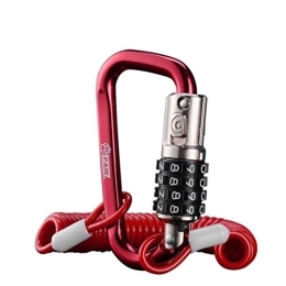 SGSG Bike Lock Mini Portable Cycling Cable Lock, Anti-Theft Spiral Bike Cable Lock 4-Digits Codes Resettable Cable Chain Lock for Bicycles Scooter Strollers Motorbike, 165cm