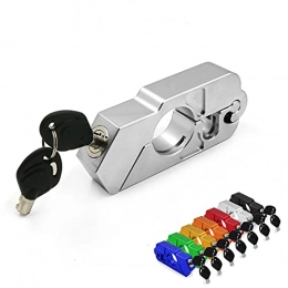 COBIKE Accessories Motorcycle Grip Lock Handlebar Throttle Security Lock Anti-Theft Scooters fit for ATV Motorcycles Dirt Street Bike (Silver)