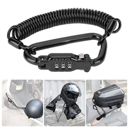 Motorcycle Helmet Lock Combination Lock with Cable for Motorbike Scooter Street Bike, Secures Helmet Jacket and Bag