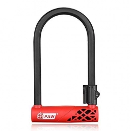 MTCWD Bike Lock MTCWD Bike Bicycle Anti-theft U-lock Security Motorcycle Lock For Fixed Bracket Bicycle Electric Motorcycle - Red