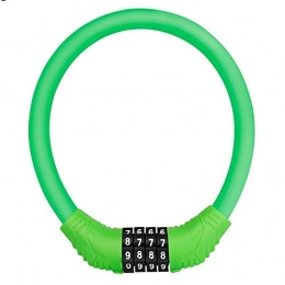 MTXD Bike Lock MTXD Bike Chains Blocks And Anti-theft Cord Cable Lock Tough Security Steel Wiring Bike Cycling Bicycle Lock Portable Accessories F12.16 (Color : Green)