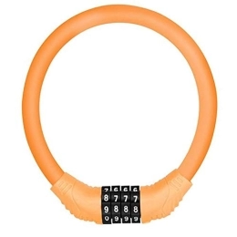 MTXD Accessories MTXD Bike Chains Blocks And Anti-theft Cord Cable Lock Tough Security Steel Wiring Bike Cycling Bicycle Lock Portable Accessories F12.16 (Color : Orange)
