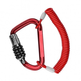 MTXD Bike Lock MTXD Cycling Bike Lock 4 Digit Combination Lock Cable For Motorcycle Jacket Luggage Security Locking Chain F12.16 (Color : 0402RD1)