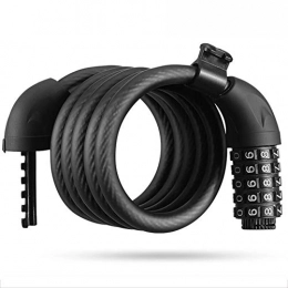 MuMa Accessories MuMa Heavy Duty Bike Lock, Security Anti-theft Chain Lock, Combination Coiling Cable Lock (Color : Black, Size : 150cm)