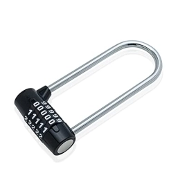 MXBC Bike Lock MXBC Bike Chain Lock 5 Dial Password Combination Lock Alloy Steel U Shape Lock Padlock Glass Door Locks Bicycle Motorcycle Chain Lock
