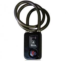 NUNET  Nulock Keyless Bluetooth Bike / Motorcycle / Gate Lock IP44 Splash-proof Cycling Lock with 110db Alarm, 0.38" Diameter 31-inch Braided Steel Cable