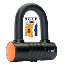 OKG Bike Lock OKG NVSMART Small U Lock, 16mm Thick Ultra-high Performance Alloy Steel Shackle - Anti Theft Motorcycle Disk Lock, Outdoor Waterproof Bicycle U Locks (No Steel Cable and Security Chain)