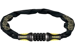 ONGUARD Bike Lock On-Guard Mastiff Combo-8022 Combo Chain Lock - Black, 8.0 x 0.8 cm