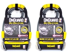 On-Guard Accessories OnGuard 8005 Pitbull DT U-Lock with 4-Inch Cinch Loop Cable (2 x Locks)