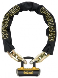 ONGUARD Accessories ONGUARD Men's BEAST HEX CHAIN Lock, Black, 110 cm x 14 mm