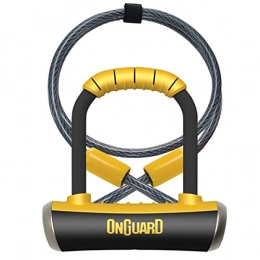 Barabike-Onguard Accessories OnGuard Pitbull 8008 Mini U-Lock Bicycle U-Lock 14X90X140 MM + Cord 10 mm 120 cm
