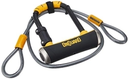 On-Guard Bike Lock OnGuard Pitbull Mini DT-8008 Bike Lock, Keyed Shackle Bike Locks, High Security & Reliable, Bicycle Lock With Co-Moulded Crossbar, Locks Shackle On Four Sides, Hardened Steel Cycle Lock