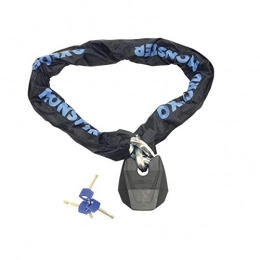 Oxford Bike Lock OXFORD HARDCORE 2 METRE CHAIN AND LOCK, SOLD SECURE Silver, THATCHAM APPROVED