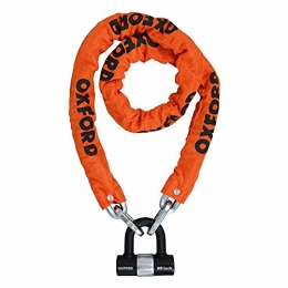 Oxford LK145 HD 1.5m Chain Lock For Motorcycle Bike Security ART 4114 Approved (Orange)