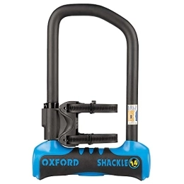 Oxford  Oxford Shackle 14 Pro Cycling U-Lock - 32cm x 17.7cm / Sold Secure Bicycle Diamond SBD Solid Steel Heavy Duty Metal Security Bike Lock Strong Tough Anti Theft Cycle Locking Protective Accessories City