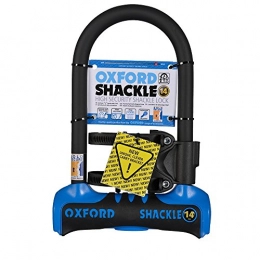 Oxford Bike Lock Oxford Shackle 14mm High Security Key D-Lock Shackle Lock Gold Secure Bike 260mm