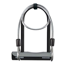 Oxford Accessories Oxford U-Lock and Cable Essential Shackle Lock - Black, 32 cm