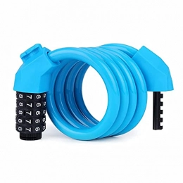  Bike Lock Password Bike Lock, Portable Anti-Theft Bicycle Ring Lock With 5-digit Code and Bracket, For Mountain Bike Tricycles and Scooters(Blue)
